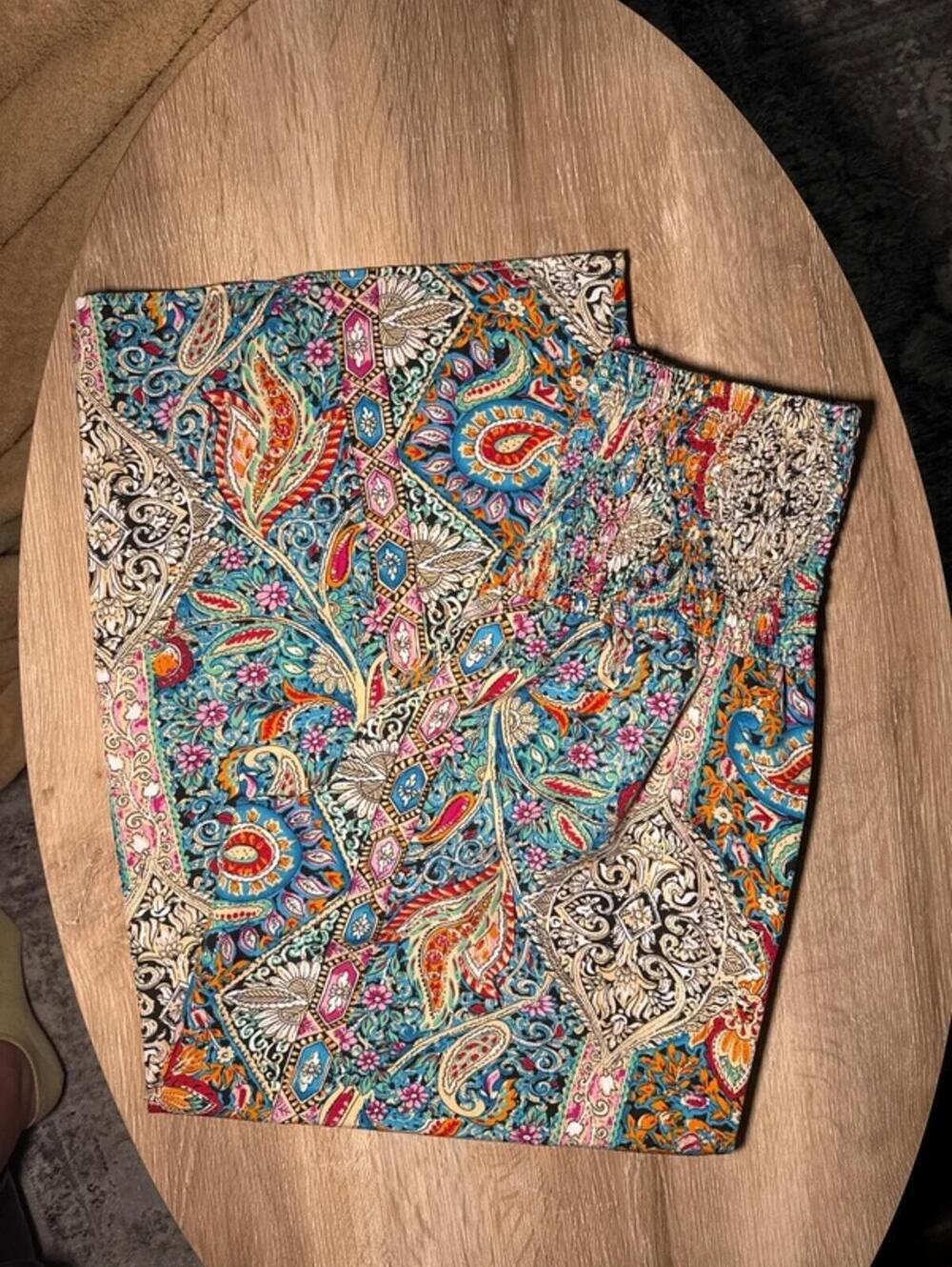 High Waist Boho Palazzo Style pants, Medium